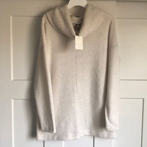NWT - Super soft cream cowl neck sweater